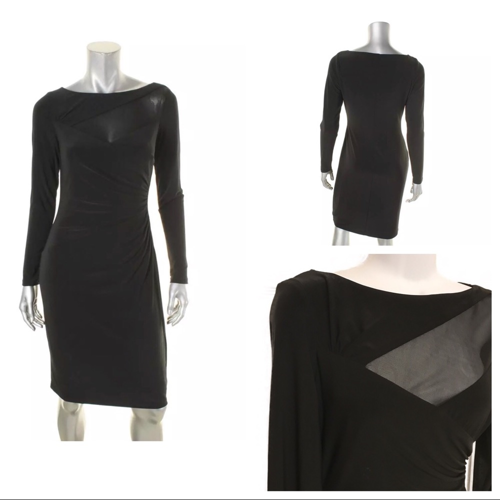 Ralph Lauren Black Mesh Jersey Dress Sz. 2